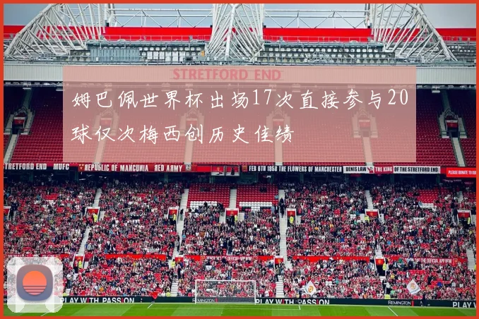 姆巴佩世界杯出场17次直接参与20球仅次梅西创历史佳绩